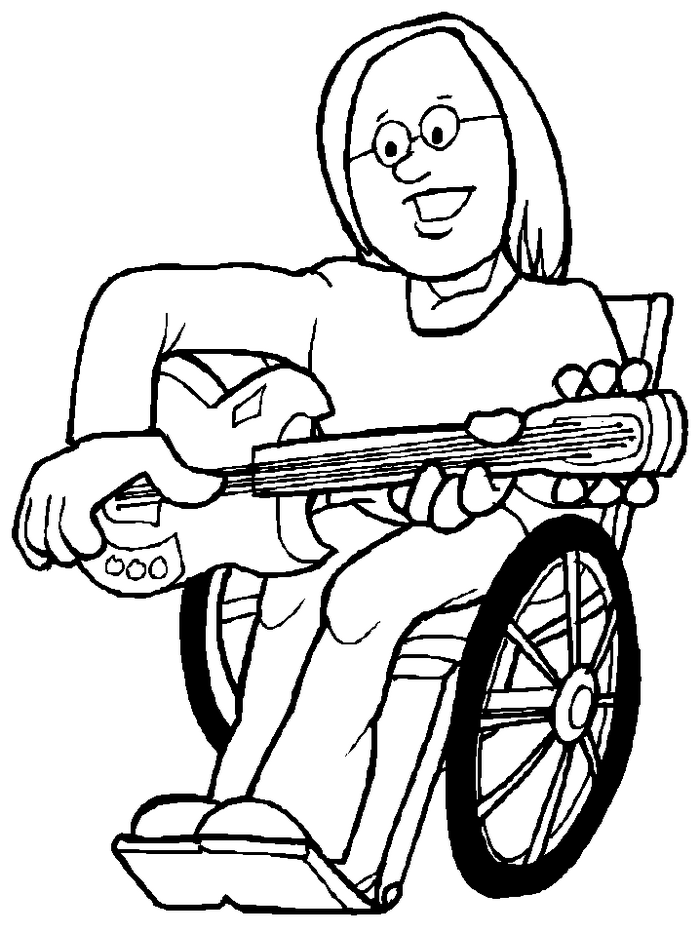 Plansa de colorat cu Dizabilitati 16 8